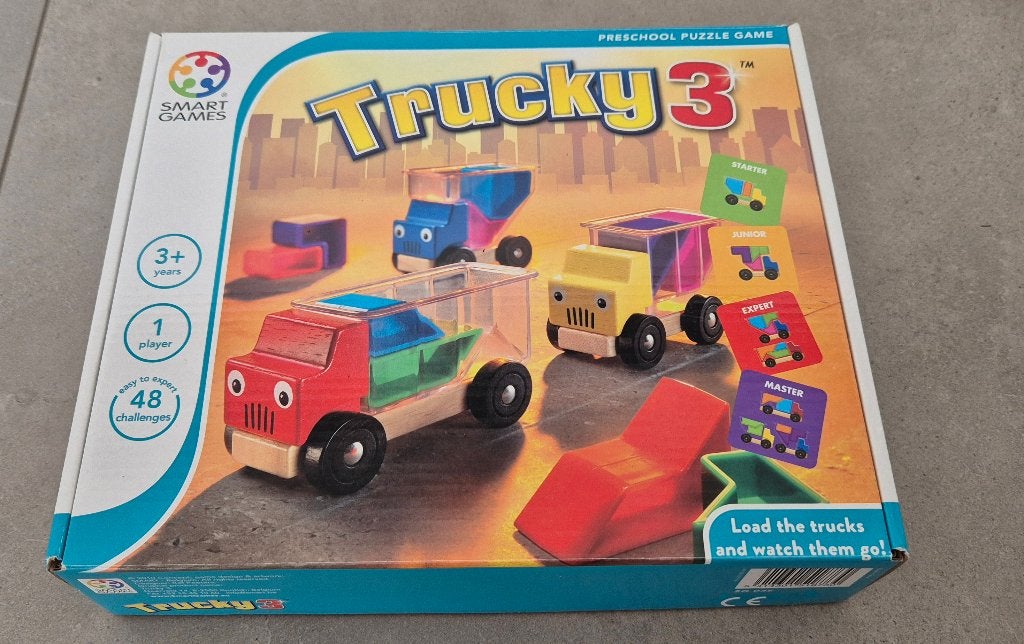 Smart Games. Trucky 3. Denkspel / Puzzel /Autootjes., Ophalen of Verzenden, Zo goed als nieuw, Bouwen
