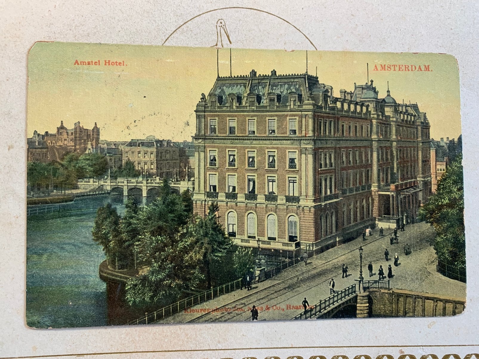 1908 Amsterdam - Amstel Hotel (NR), Ophalen of Verzenden, Voor 1920, Gelopen, Noord-Holland