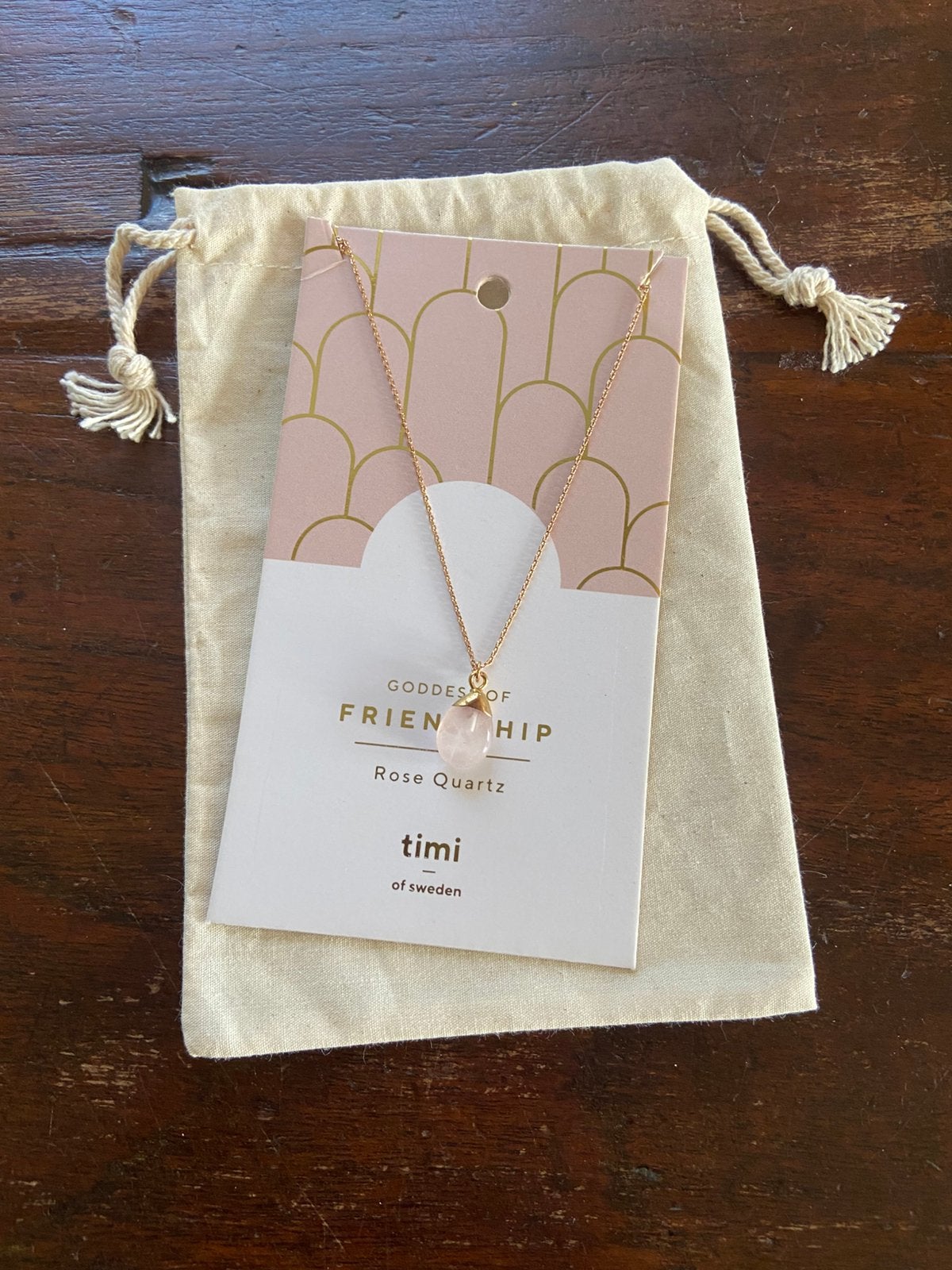 Ketting met Rose quartz van Timi, Ophalen, Nieuw, Goud, Overige materialen