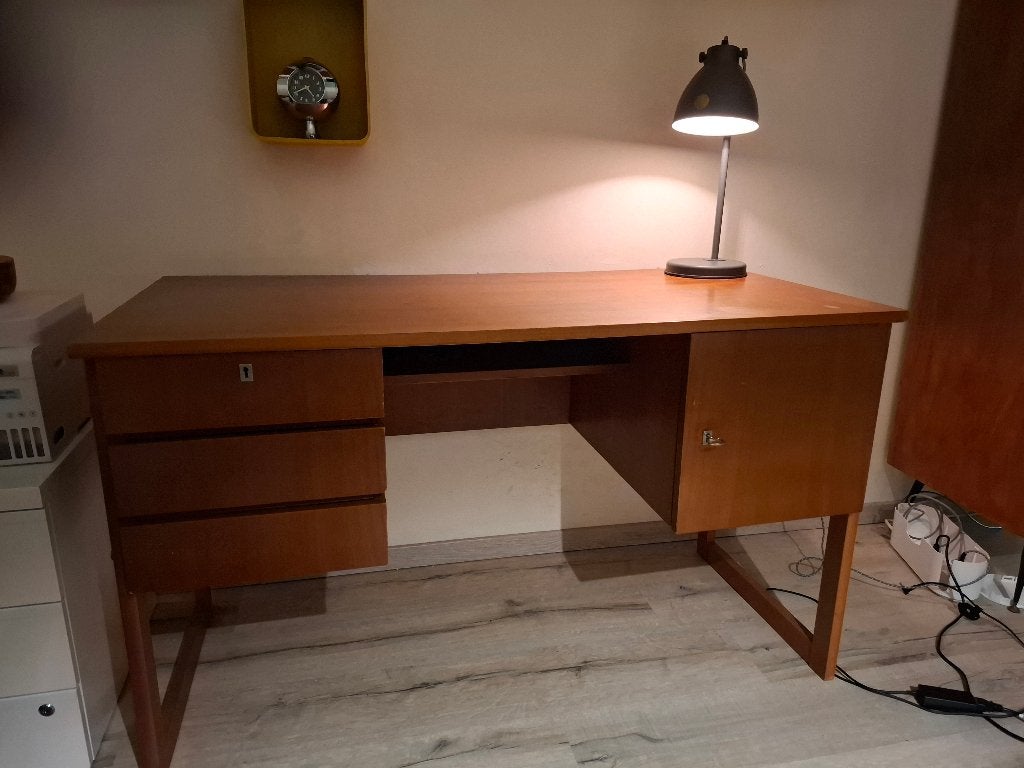 Vintage Retro Bureau U-frame - Deens Design - Jaren '70, Ophalen, Overige typen, 160 cm, Gebruikt