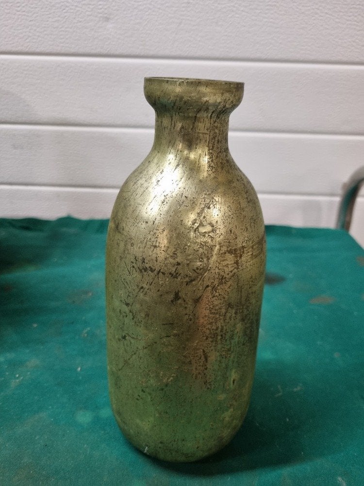 vaas fles goud kleurig, Ophalen of Verzenden