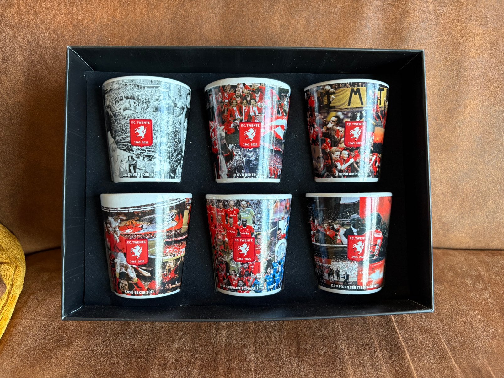 Compleet fc twente collectie bekers set van 6, Ophalen, Zo goed als nieuw