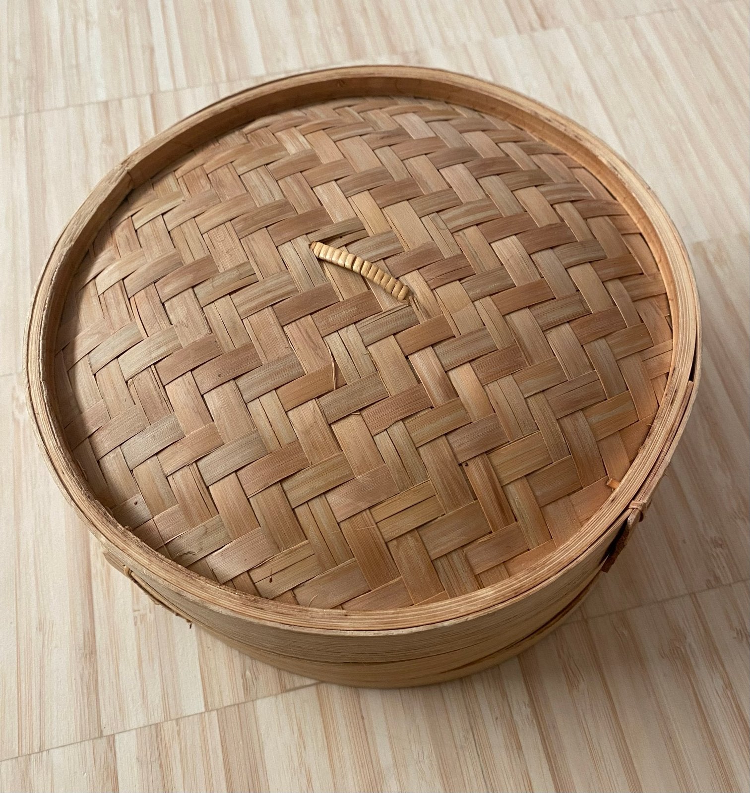 Gebruikte bamboe stoommand - 18-20cm diameter, Ophalen, Gebruikt, Natuurlijk materiaal, Bruin