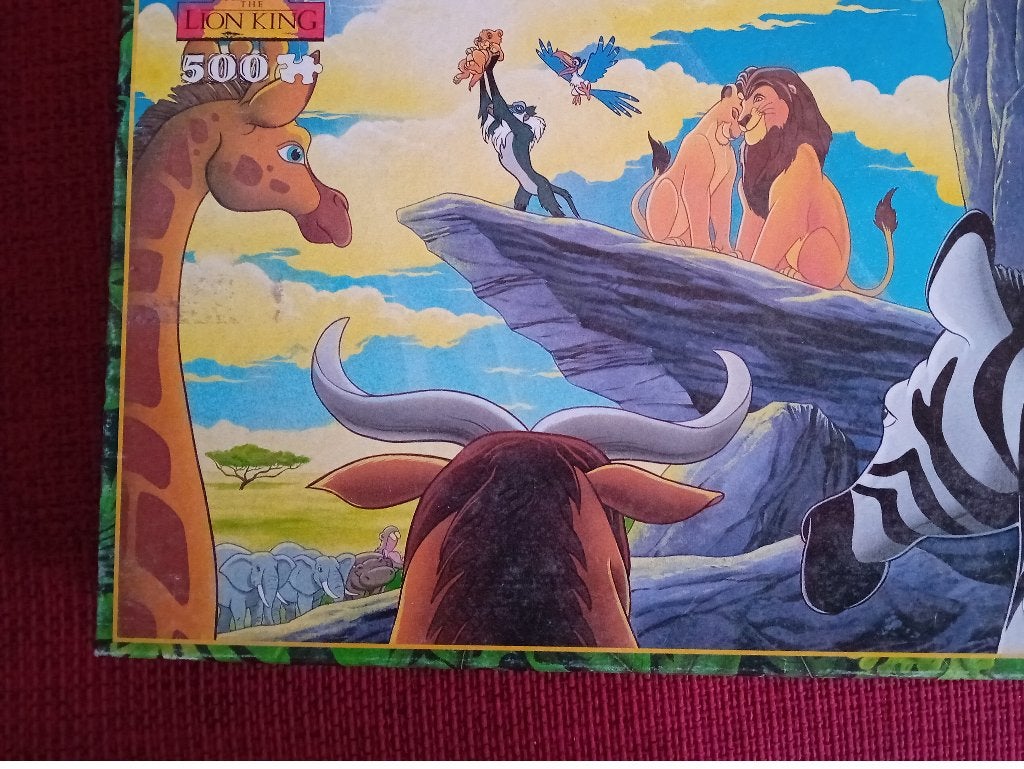 Puzzel Lion King 500 stuks, Ophalen of Verzenden, 500 t/m 1500 stukjes, Zo goed als nieuw, Legpuzzel