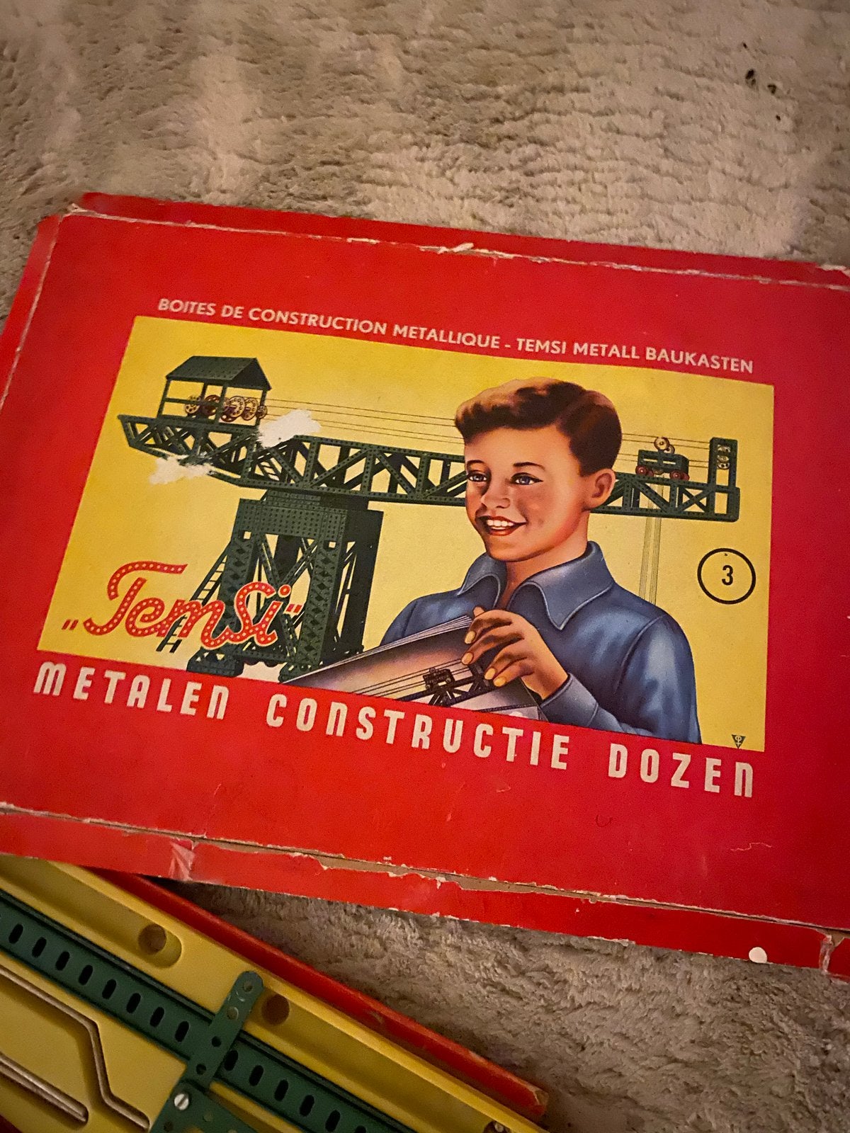 Temsi Bouwdoos uit 1967 - Retro Metaal Constructie Speelgoed, Ophalen, Gebruikt, Bouwen