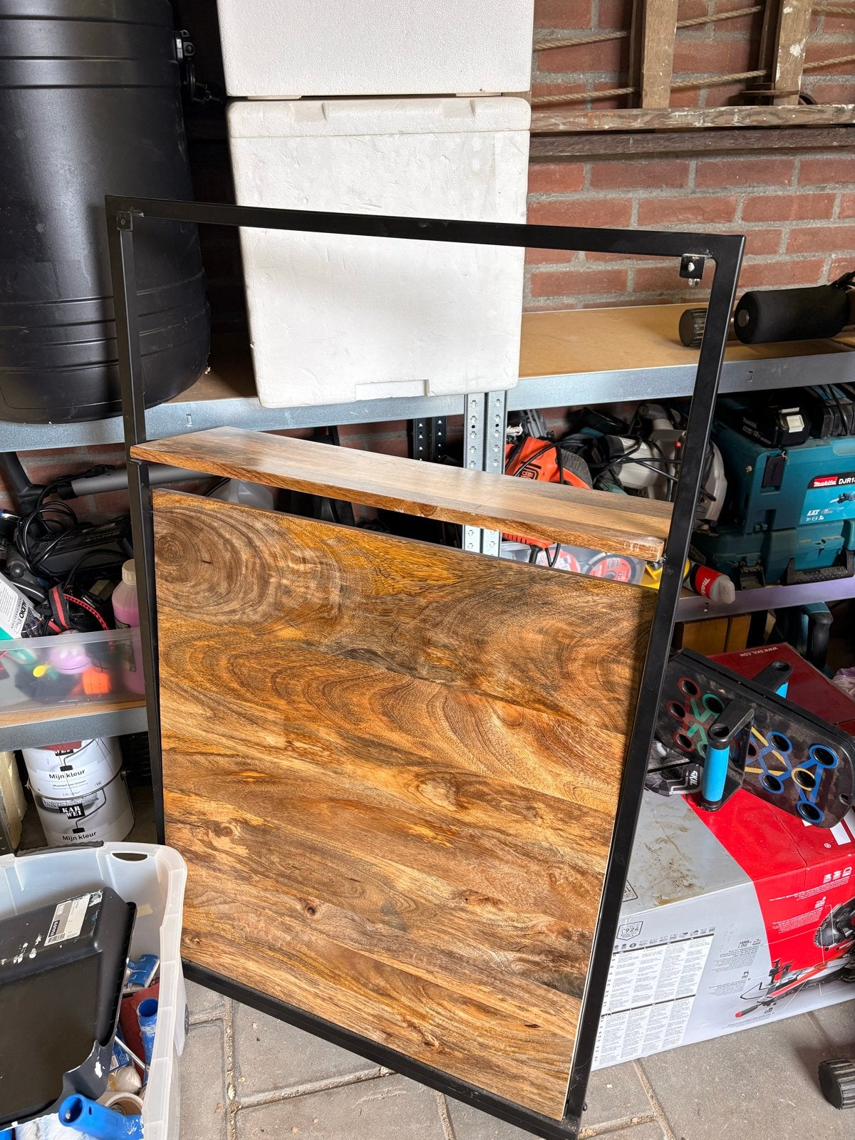 Wandbureau uitklapbaar met plankje, Huis en Inrichting, Bureaus, Ophalen, Hout, Zo goed als nieuw, Industrieel