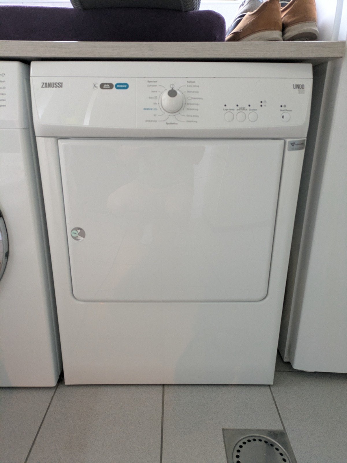 Zanussi Lindo 100 ZTE7101PZ Afvoerdroger, Ophalen, 6 tot 8 kg, Gebruikt, Luchtafvoer