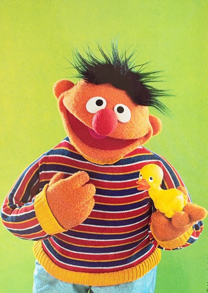 5 kaarten Sesamstraat Bert & Ernie, Verzamelen, Ophalen, 1980 tot heden, Ongelopen, Cultuur en Media