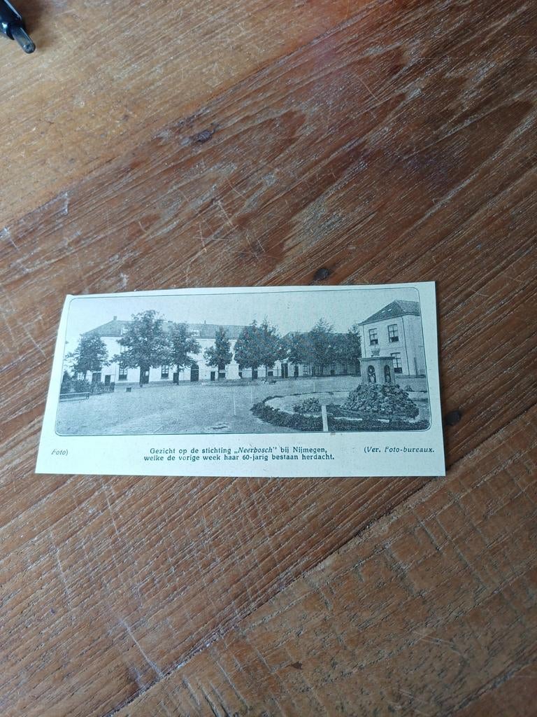 Knipsel stichting Neerbos Nijmegen 1923, Ophalen of Verzenden, 1920 tot 1940, Knipsel(s)