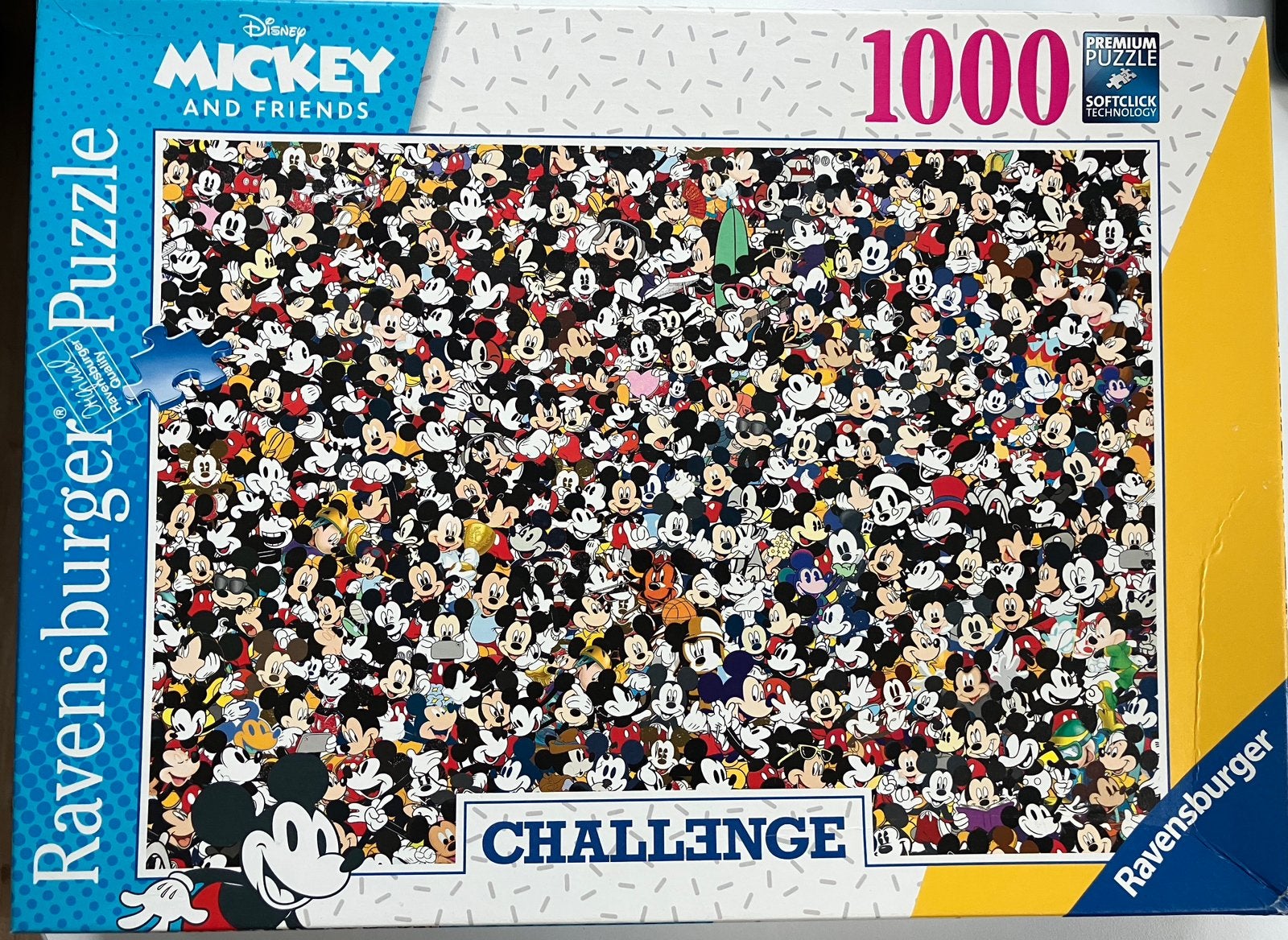 Legpuzzel Ravenburger, Challenge, Mickey and Friends 1000, Hobby en Vrije tijd, Ophalen of Verzenden, 500 t/m 1500 stukjes, Zo goed als nieuw