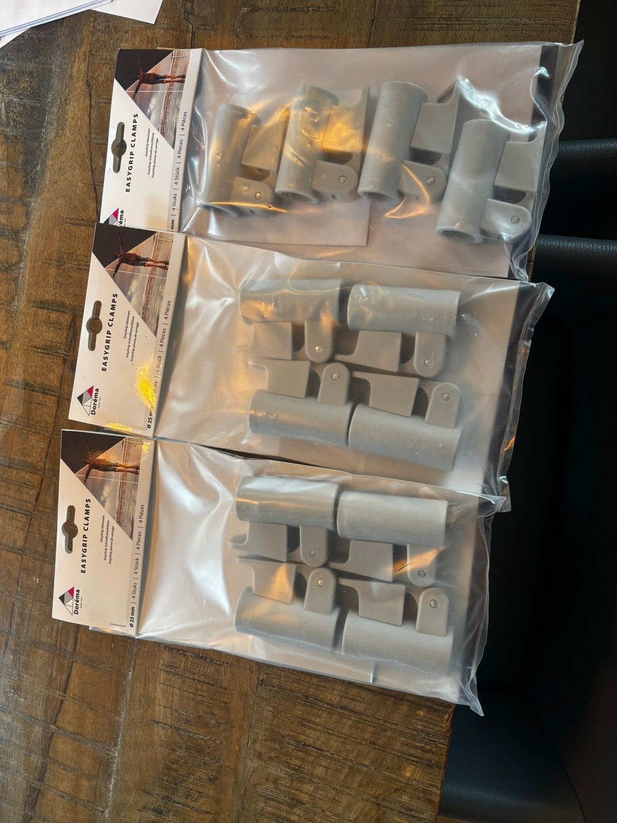 Dorema EasyGrip Klemmen Ø 25 mm - Nieuw in verpakking, Ophalen of Verzenden, Nieuw