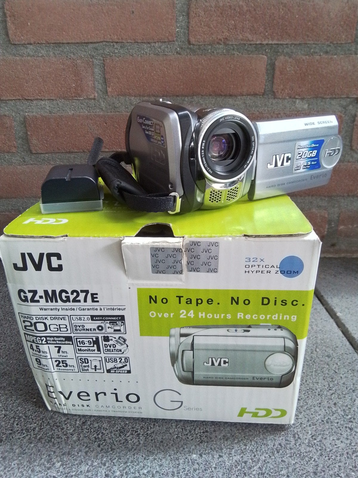 JVC GZ-MG27E Everio G Series Hard Disk Camcorder, Ophalen of Verzenden, Harde schijf, JVC, 20x of meer