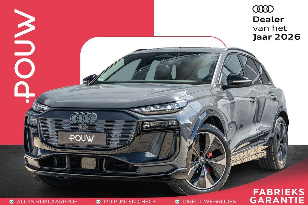Audi Q6 e-tron 252pk S edition 83 kWh | Panoramadak | Trekha, Auto's, Audi, Automaat, Gebruikt, Zwart, 2100 kg