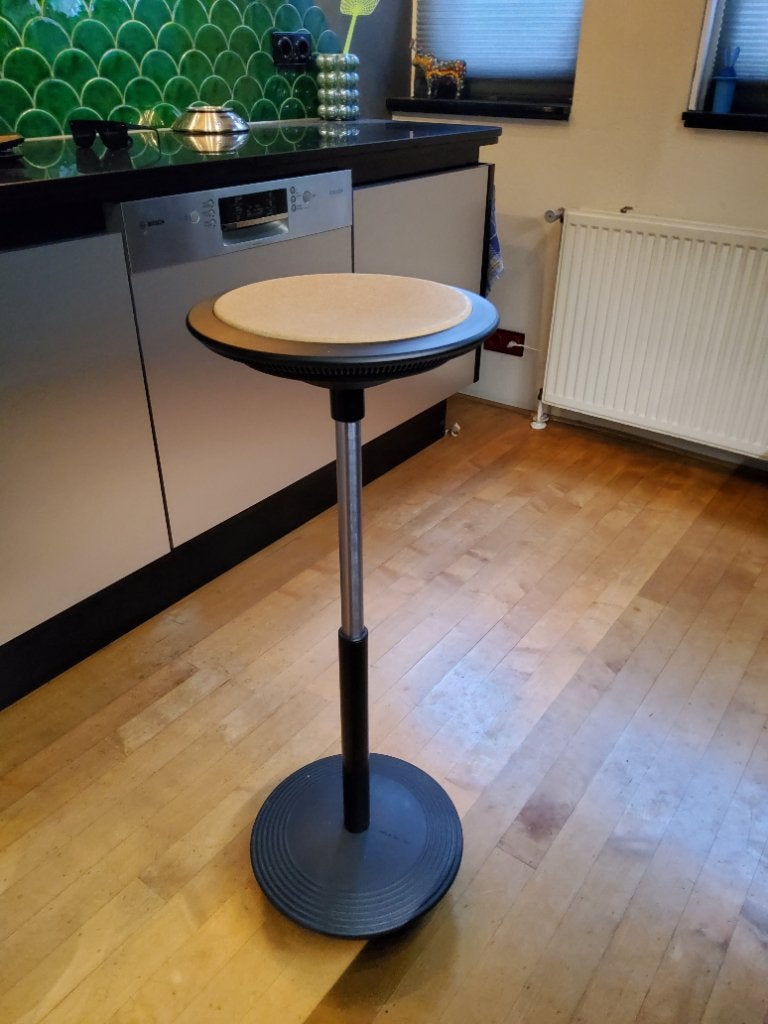 Wilkhahn design icoon actieve stitz kruk, stahulp, Ophalen of Verzenden, In hoogte verstelbaar, Zo goed als nieuw, Staal