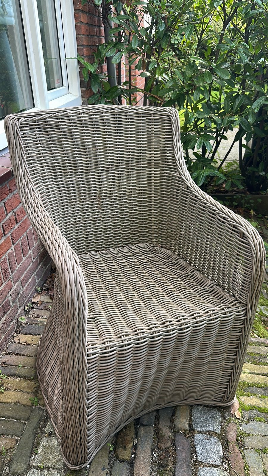 Kust rieten Tuinstoelen 4 Stuks