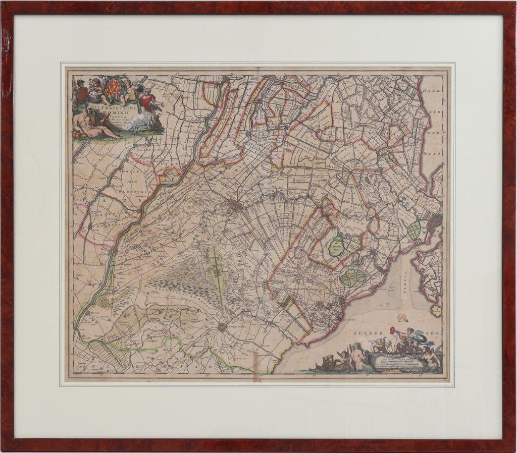 Oude Gravure van Utrecht en Amersfoort e.o. uit 1678, Verzenden, Cartografie, 1600 - 1699, Gravure