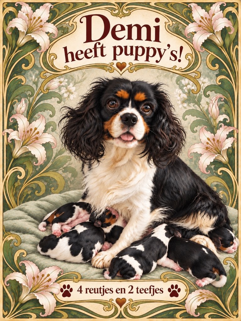 Cavalier King Charles Spaniel            (outcross)  !!!!!!, Nederland, Overige rassen, CDV (hondenziekte), 8 tot 15 weken