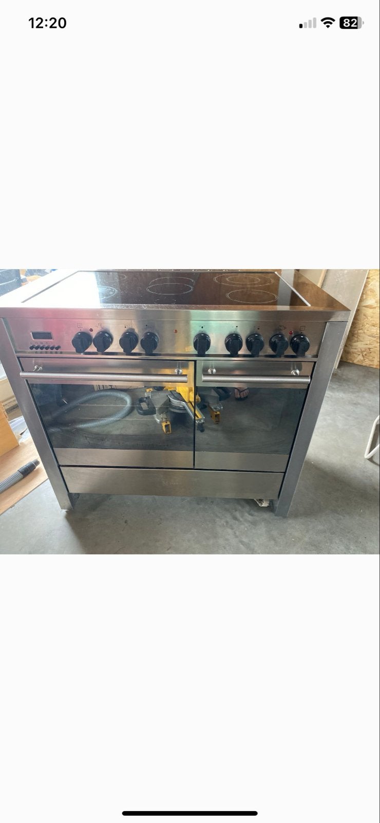 Vrijstaand elektrisch fornuis met dubbele oven van M-System, Witgoed en Apparatuur, Fornuizen, Ophalen, Gebruikt, 60 cm of meer
