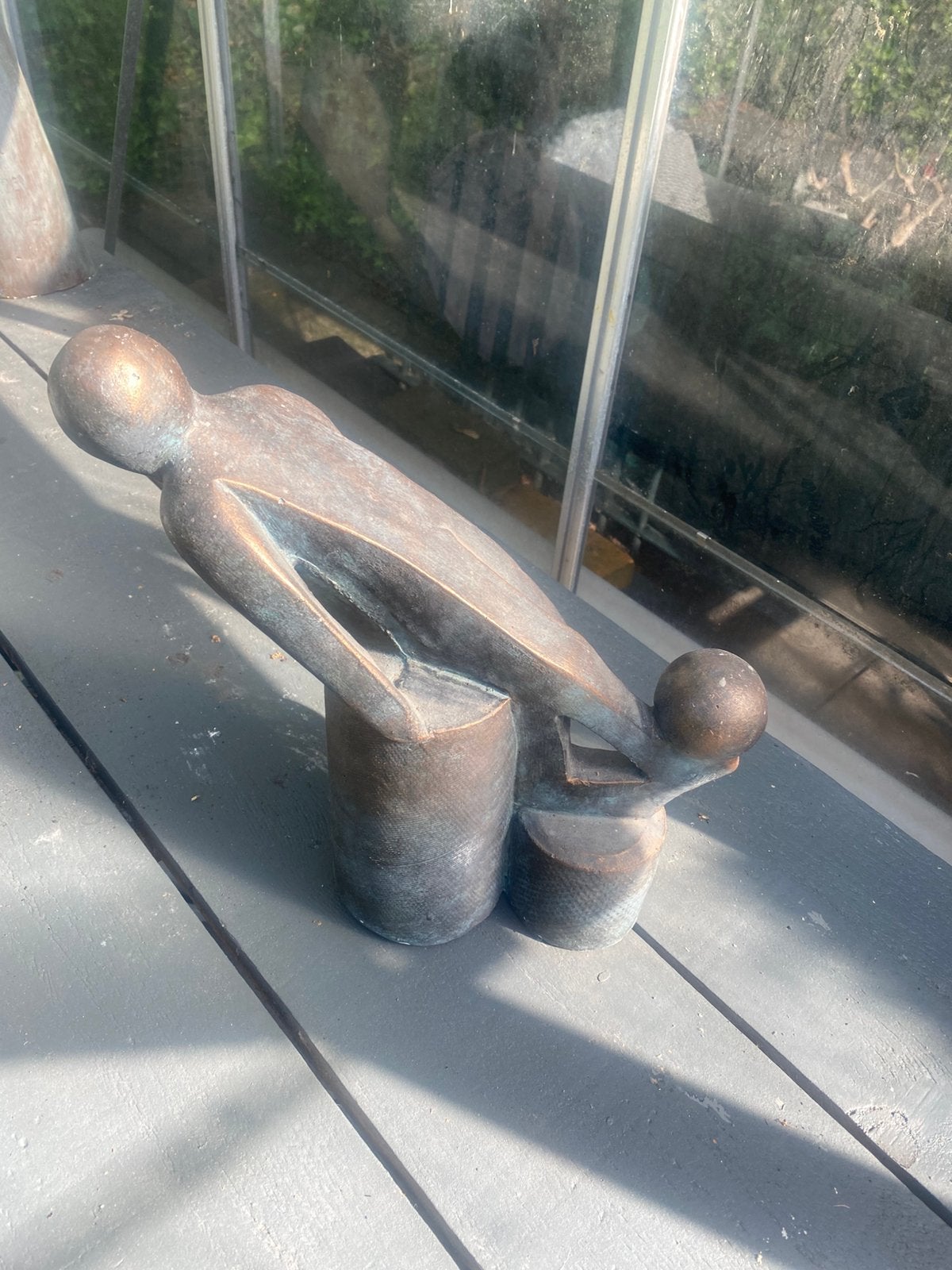 Zeer apart kunstwerk beeld 🤓de Duiker, Antiek en Kunst, Ophalen of Verzenden, Meerkleurig