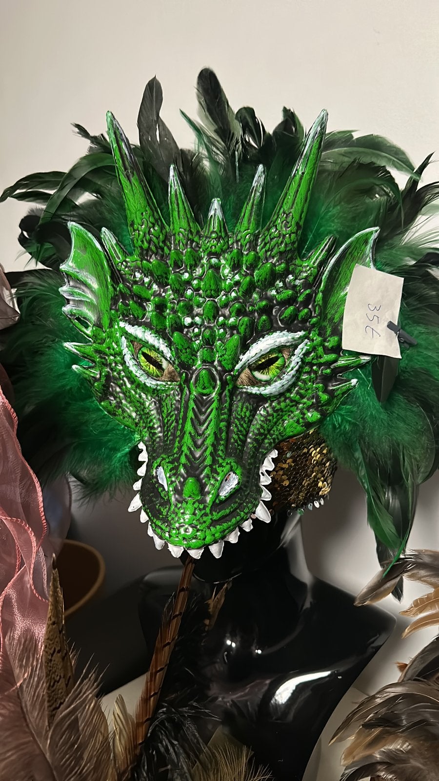 Carnavalshoed draak, Ophalen of Verzenden, Nieuw, Overige maten, Halloween