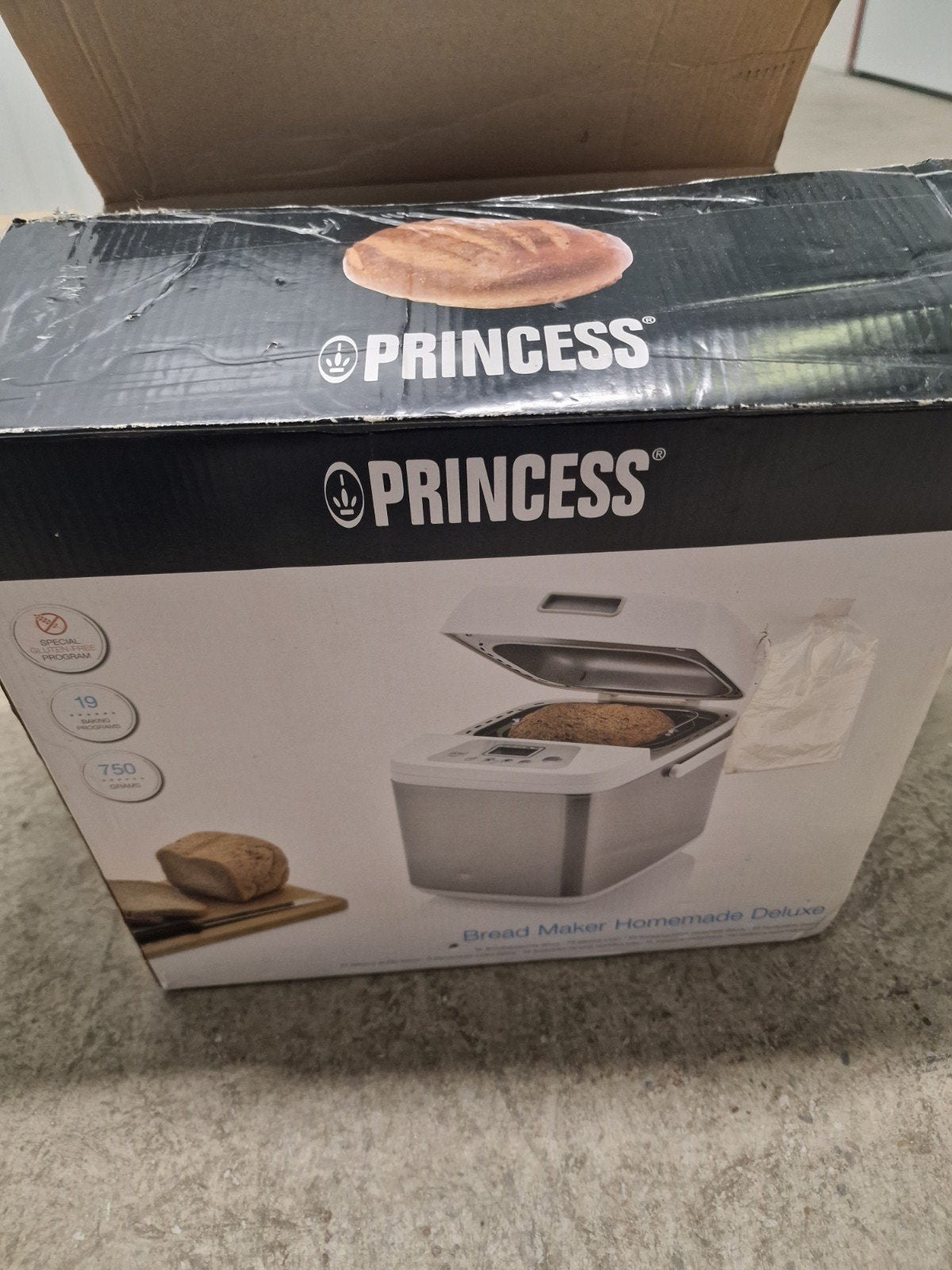Princess Broodbakmachine Homemade Deluxe, Gebruikt, Kijkvenster, 400 tot 800 gram deeg, Ophalen