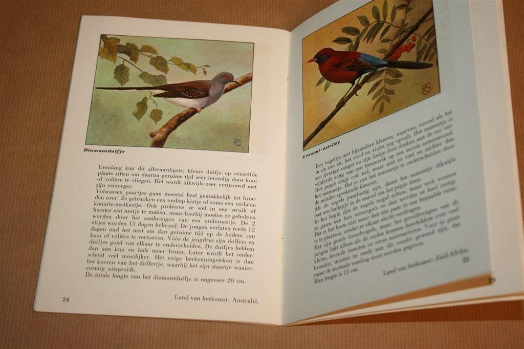 Tropische zaadetende vogels: 2 - ca. 1955, Ophalen of Verzenden, Gelezen, Vogels