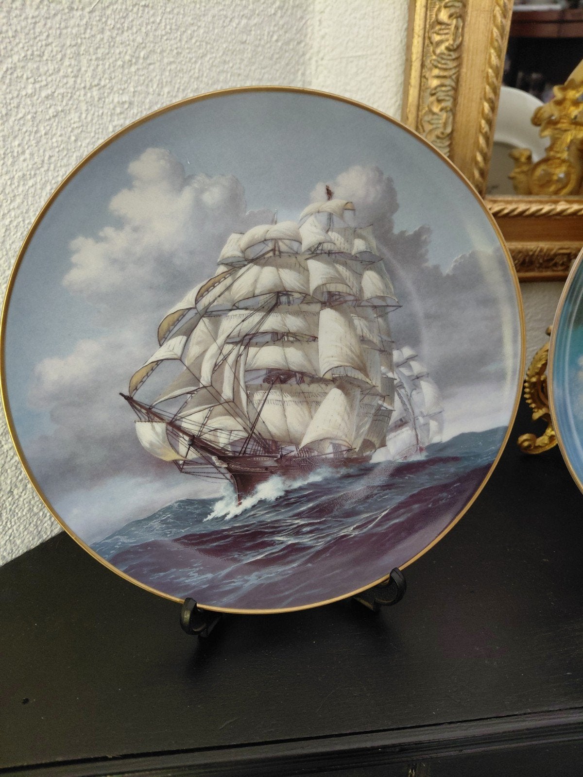 xx Franklin Porcelain Ariel Clipper Schip Decoratief Bord xx, Ophalen of Verzenden