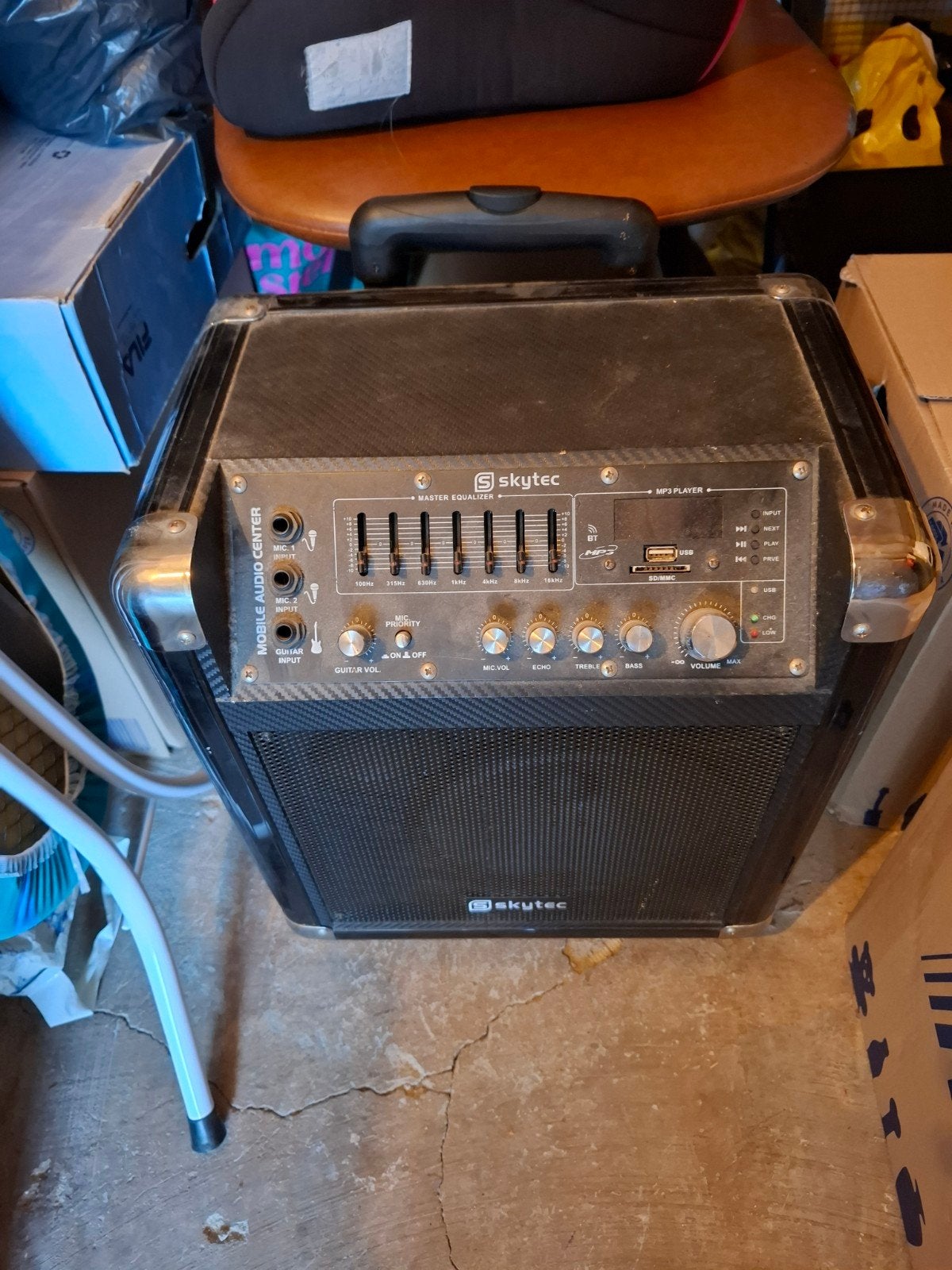 Skytec Mobiele Audio Center Party Speaker, Gebruikt, Bluetooth, Party speaker, Ophalen