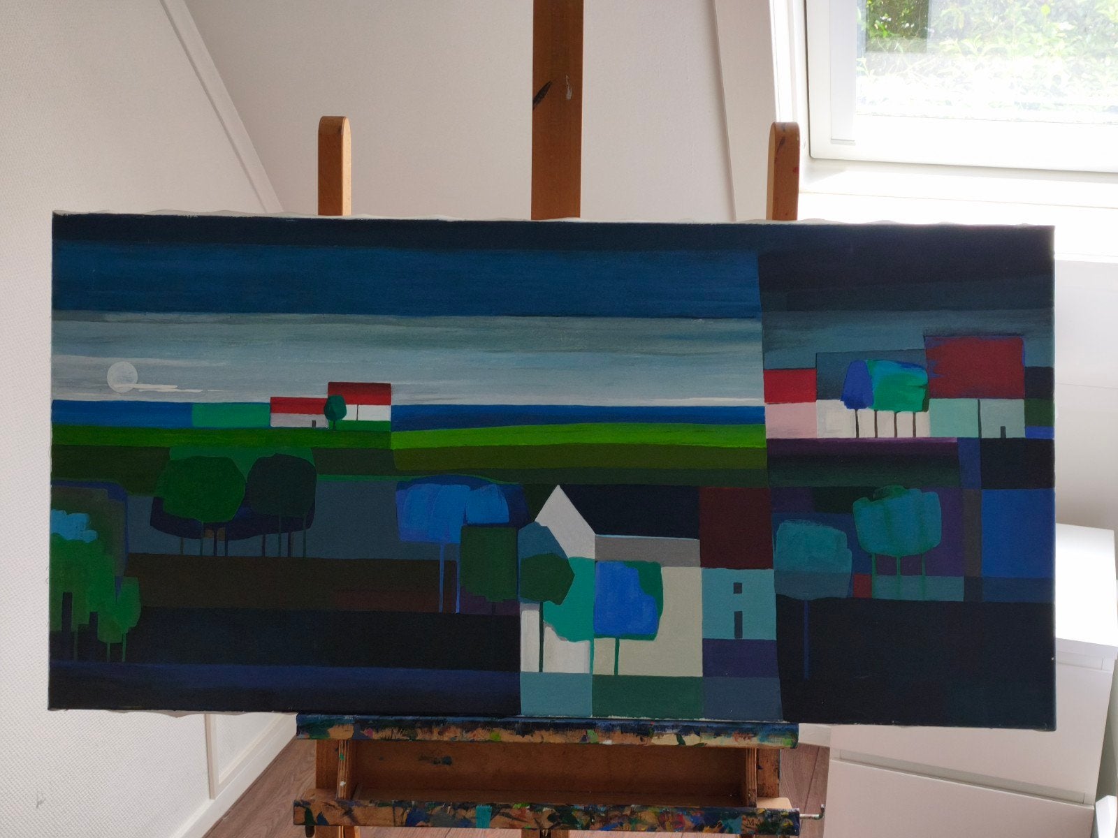 Schilderij in de stijl van Ton Schulten, Ophalen