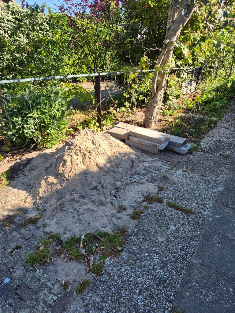 Gele zand GRATIS, Tuin en Terras, Tegels en Klinkers, Ophalen of Verzenden