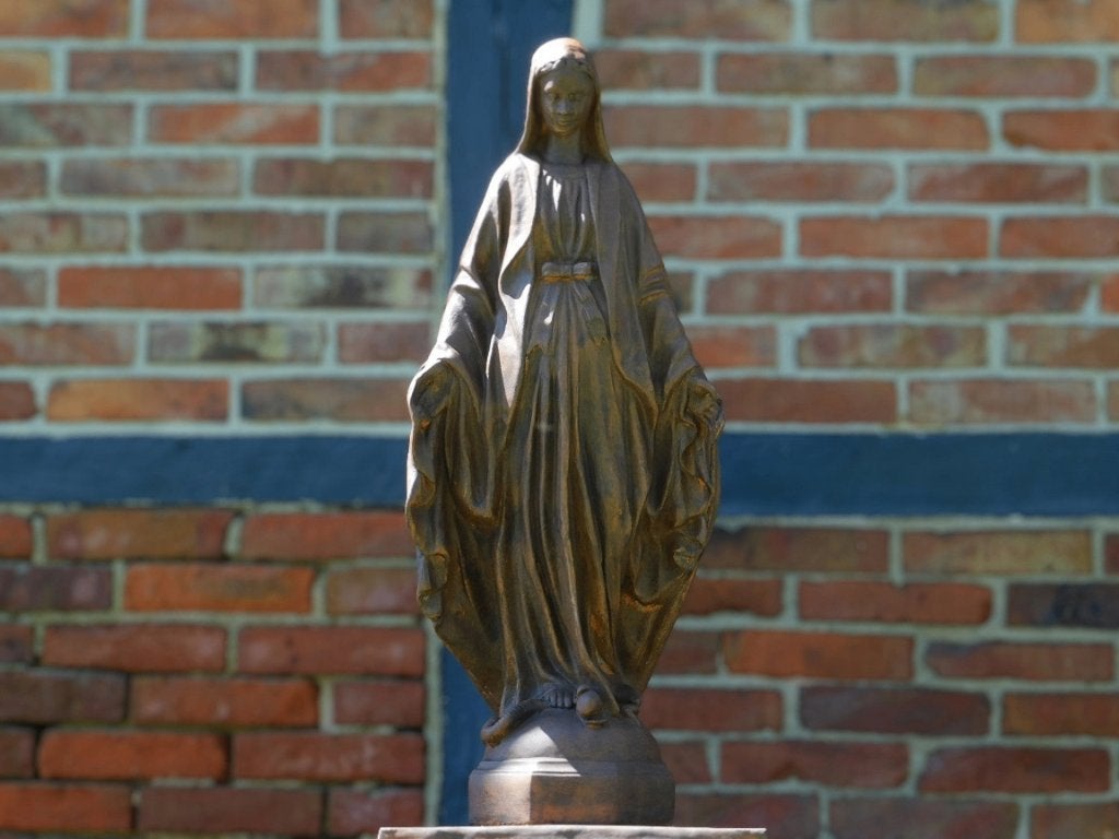 Beeld Maria - 93 cm - Steen in Oxide, Steen, ., Nieuw, Ophalen of Verzenden