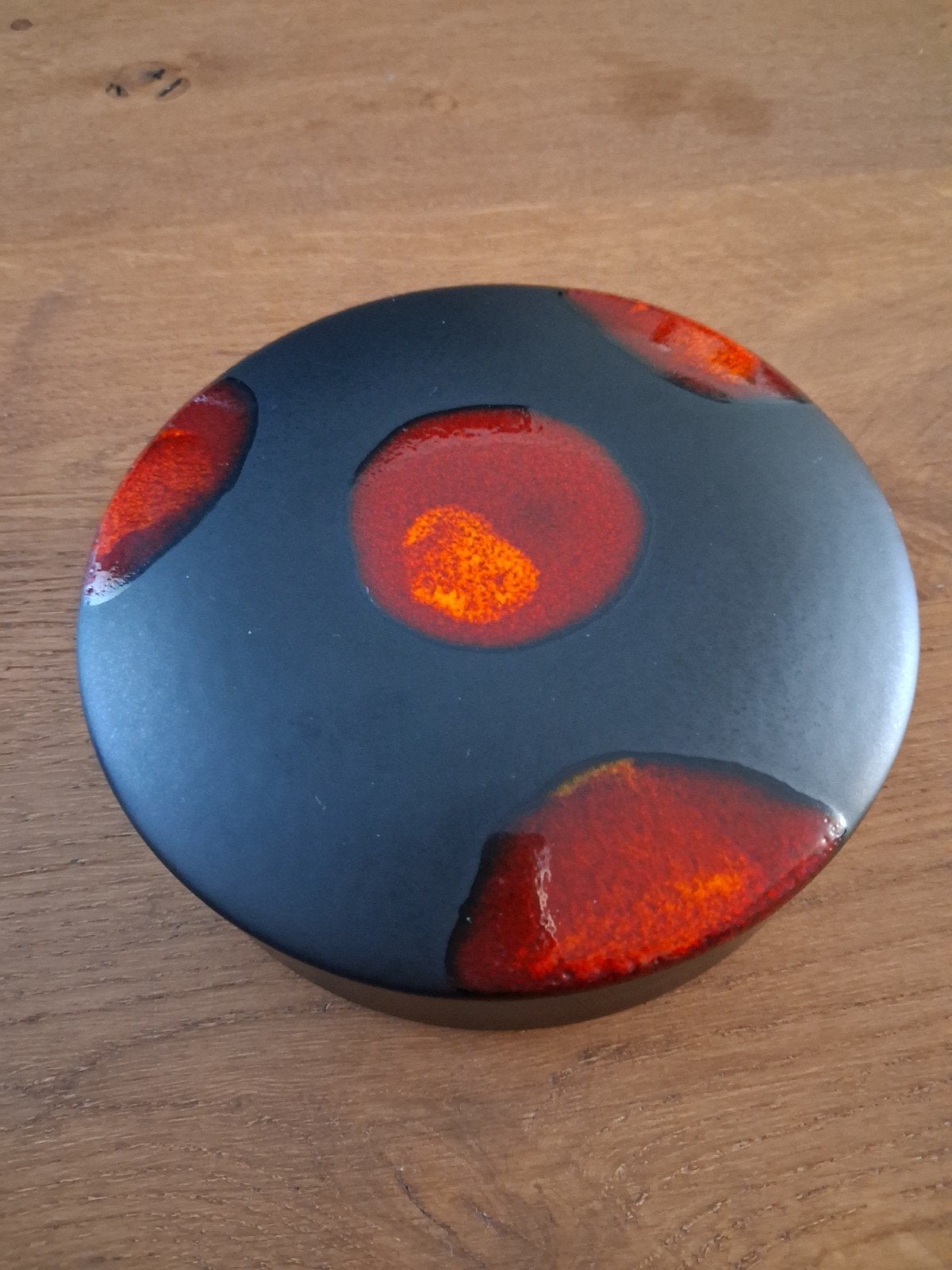 POOLE POTTERY - POUWDERBOX/TRINKET POT  13,8 cm grote maat, Antiek en Kunst, Ophalen of Verzenden