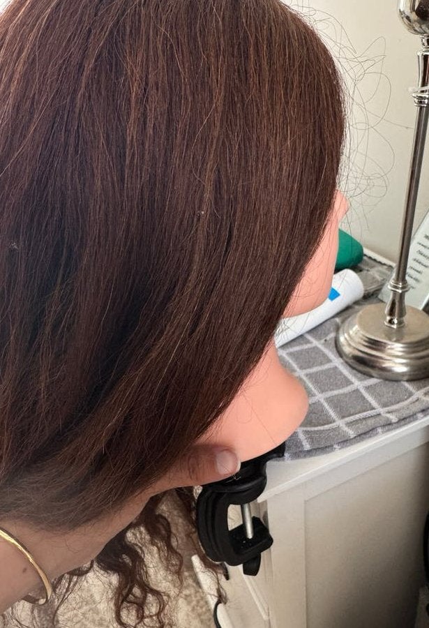 Kappershoofd oefenhoofd met tafelstatief, Sieraden, Tassen en Uiterlijk, Uiterlijk | Haarverzorging, Verzenden, Zo goed als nieuw