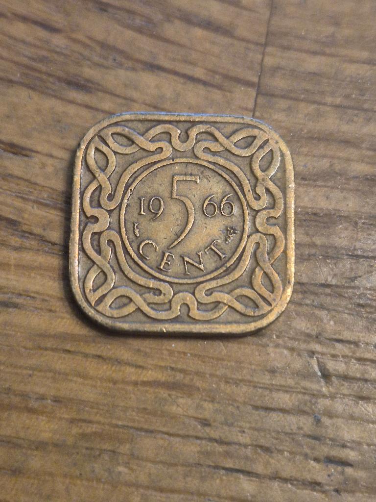 Suriname - 5 Cent 1966, Verzenden, Zuid-Amerika, Losse munt