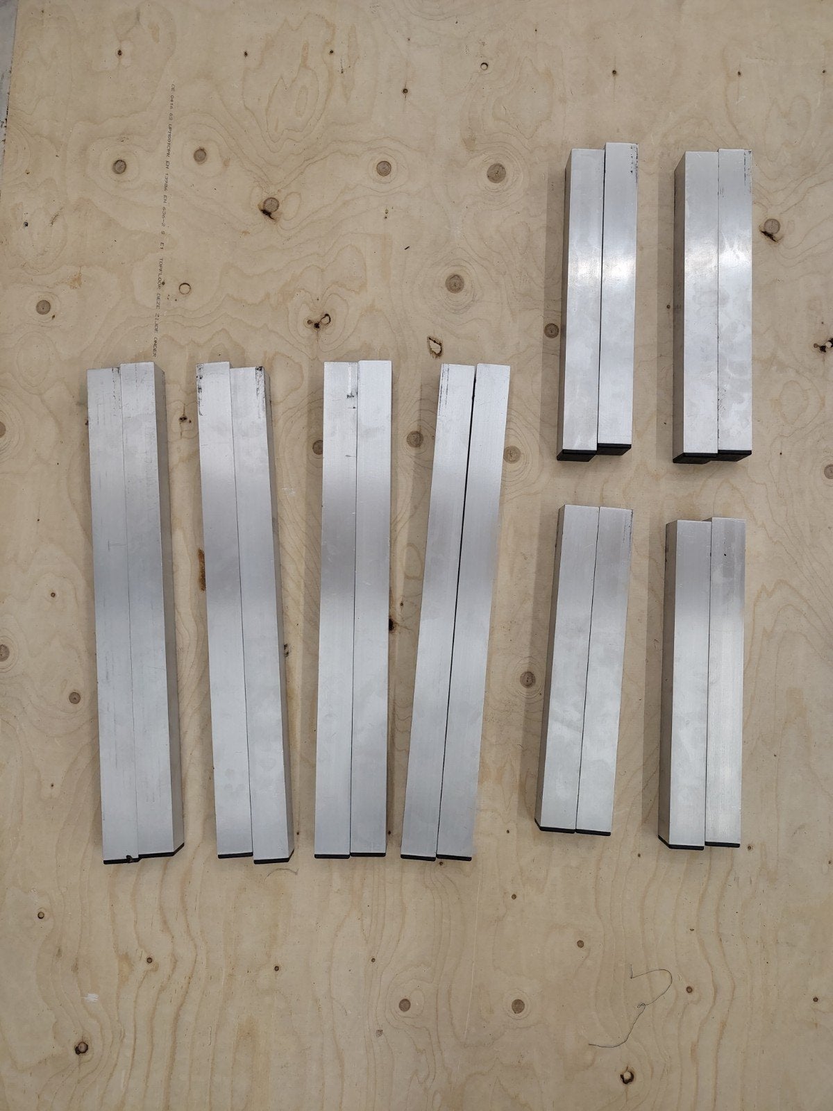 Kokerprofielen (16 stuks), Ophalen, Gebruikt, Aluminium