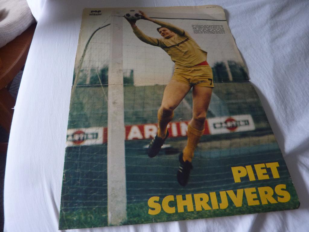 PEP UITHALER PIET SCHRIJVERS (FC TWENTE) 1970 POSTER, Verzenden, Zo goed als nieuw, A1 t/m A3, Film en Tv