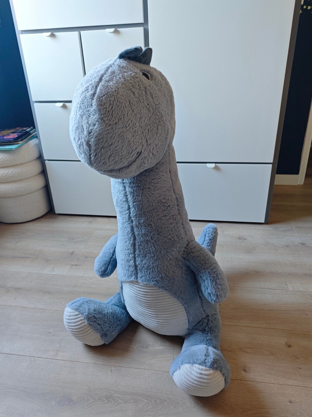 Grote Dino Knuffel - Bijna 1 Meter - Zo Goed als Nieuw, Ophalen, Overige merken, Grijs, Zo goed als nieuw