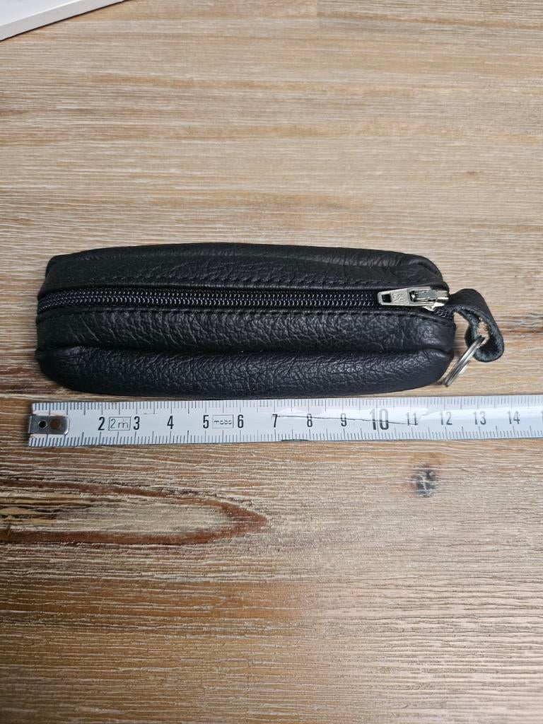 Zwart Leren Sleuteletui met Rits - Compact en Praktisch, Overige merken, Gebruikt, Zwart, Ophalen of Verzenden