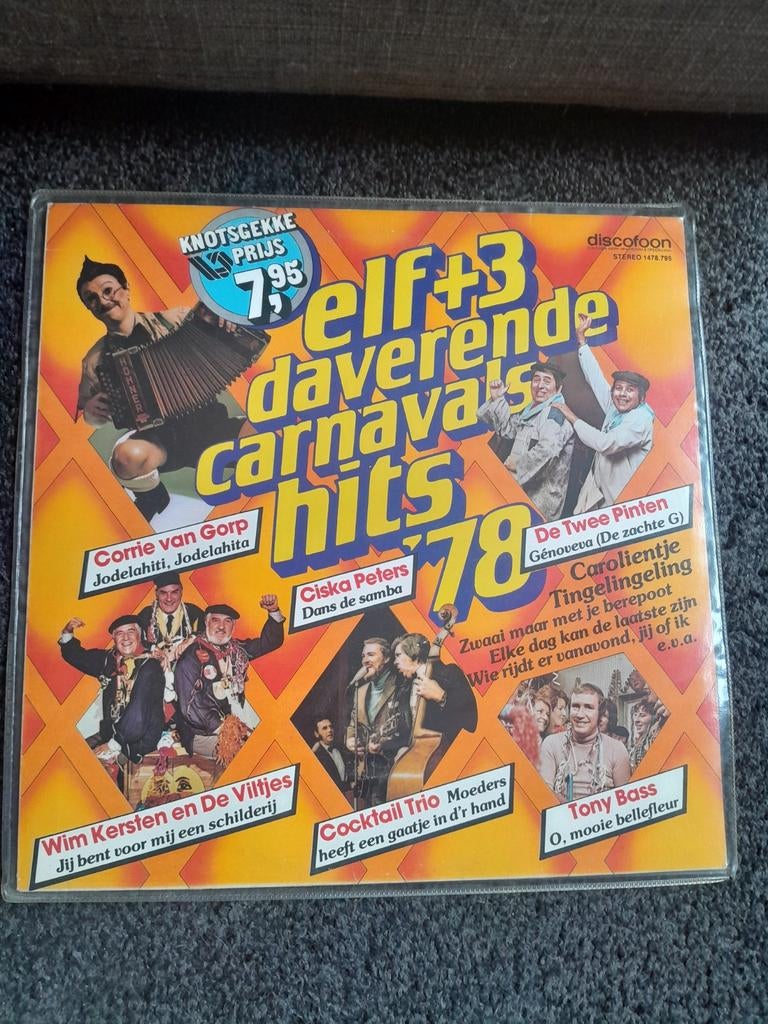 Elf +3 daverende carnavalshits '78, Ophalen of Verzenden, Gebruikt, Overige formaten, Nederlandstalig