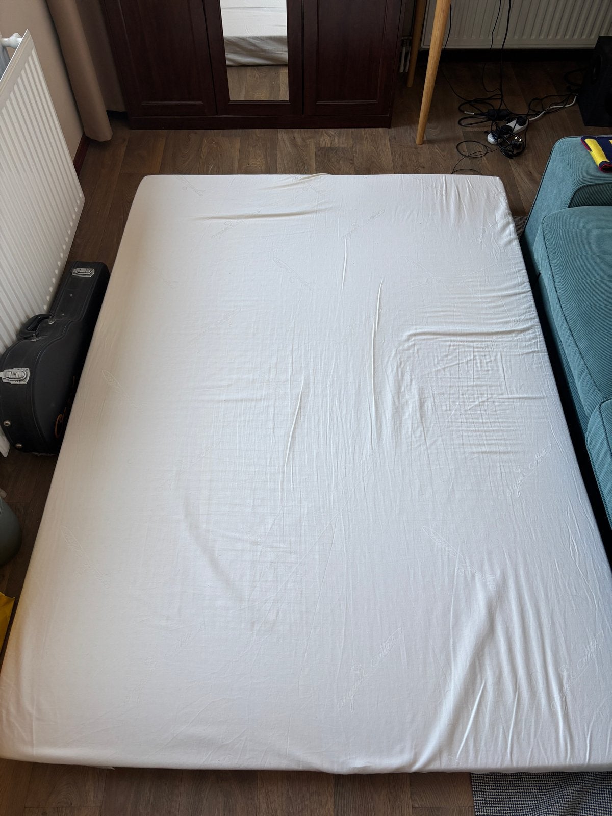 Baumberger Natural Latex Mattress 140x200cm - Organic Cotton, Tweepersoons, Zo goed als nieuw, Matras, 200 cm