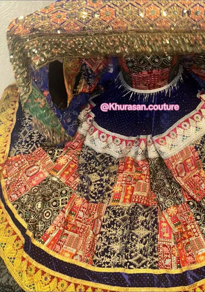 Prachtige Afghaanse jurk, Maat 38/40 (M), Blauw, Ophalen of Verzenden, Zo goed als nieuw