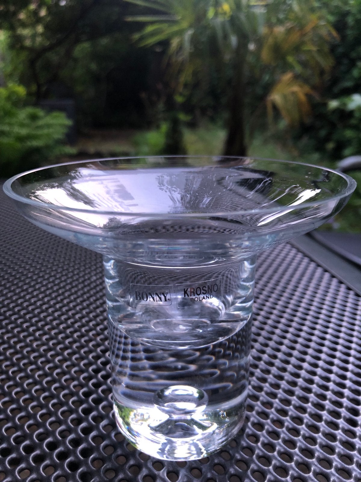 Bonny Krosno waxinelichthouder van mondgeblazen glas, 10 cm, Waxinelichthouder, Ophalen of Verzenden, Wit
