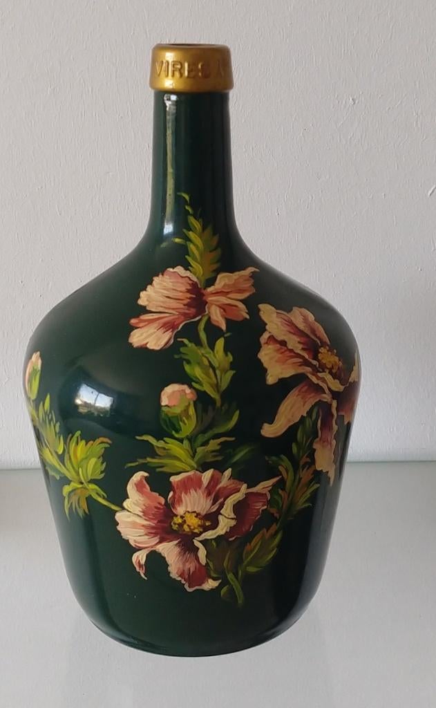 wijnfles karaf groen, volgnr 47, Ophalen of Verzenden