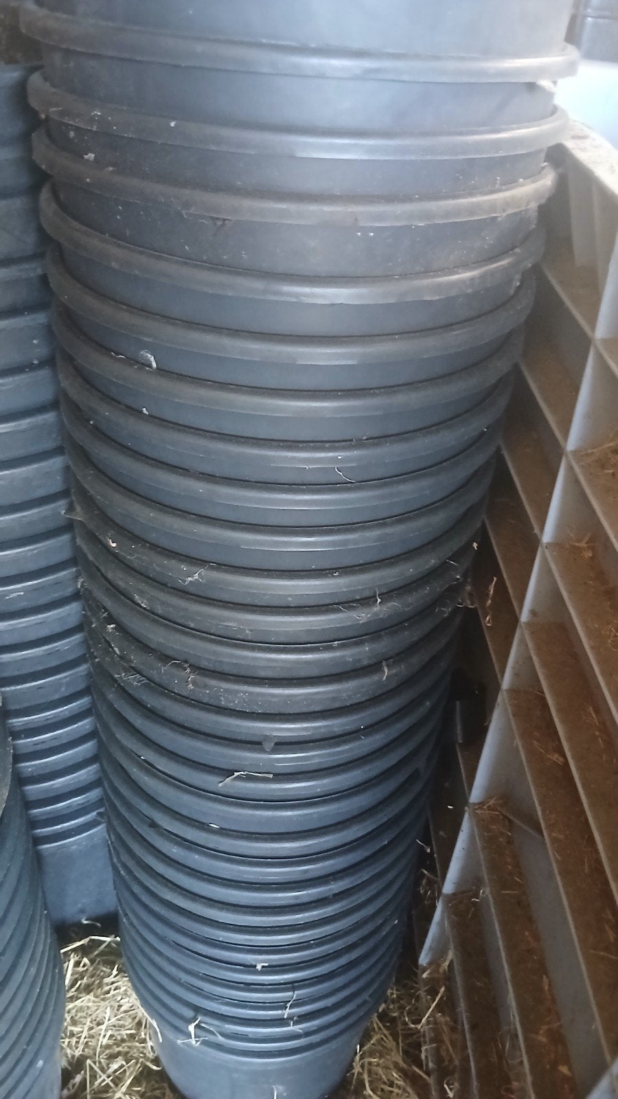 gebruikte stevige kweekpotten van 10 liter, Tuin en Terras, Ophalen, Kunststof, Gebruikt, Rond