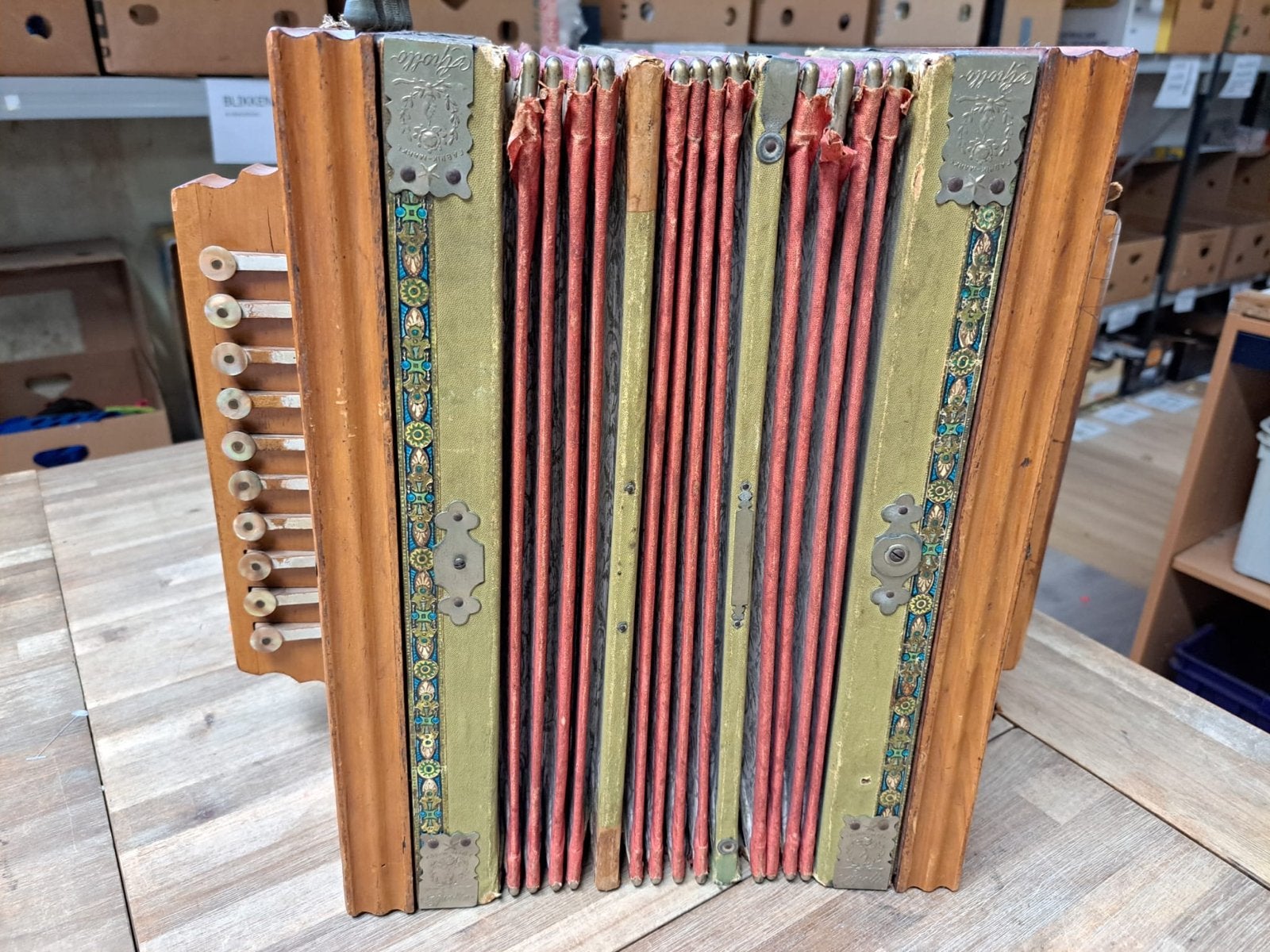 Vintage Bandoneon, Muziek en Instrumenten, Accordeons, Overige formaten, Xx, Toetsaccordeon, Xx