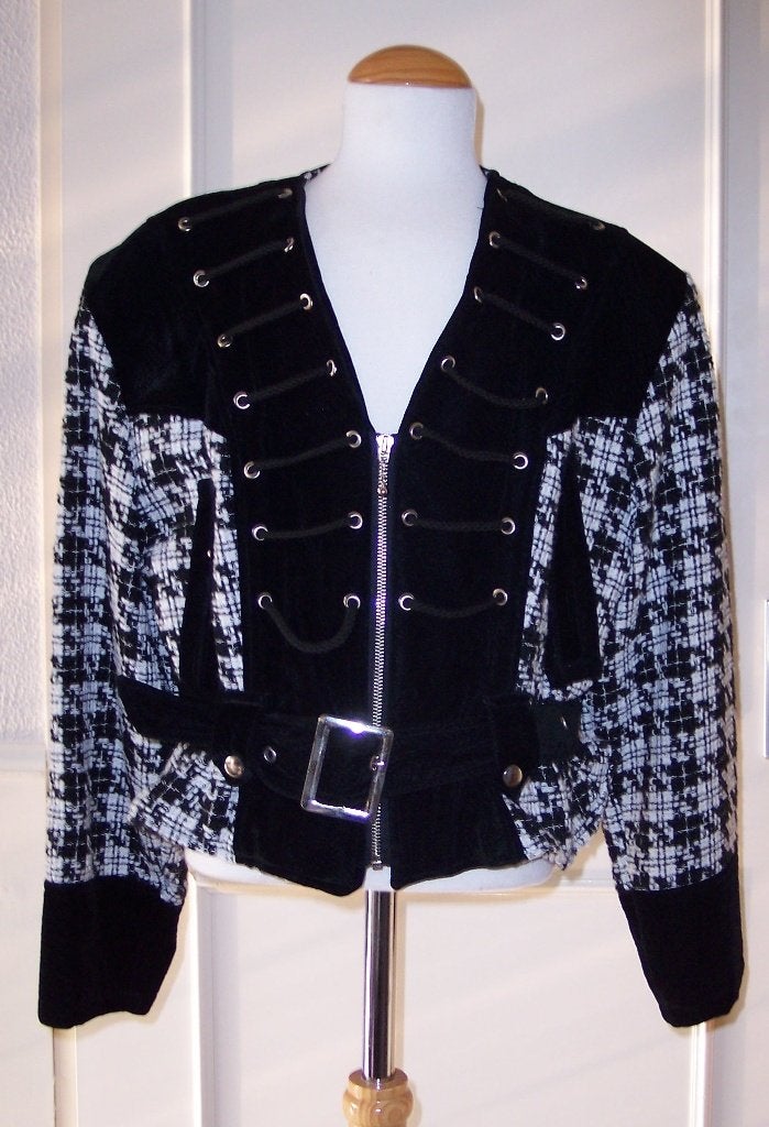 Jas Jack Zwart Wit 38 40 ( Jool ), Maat 38/40 (M), Zwart, Prestige, Ophalen of Verzenden