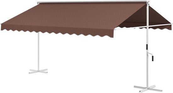 Outsunny Dubbelzijdige Zonnescherm 450x340x255, Nieuw, Ophalen of Verzenden, X, Knikarmscherm