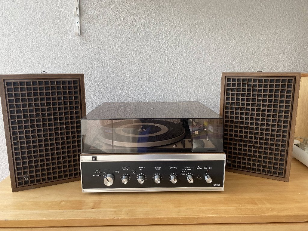 Dual 1224 platenspeler met boxen, Ophalen, Gebruikt, Platenspeler, Dual