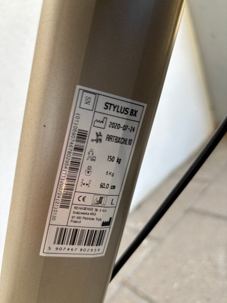 Nr 37... Rehasense Stylus BX Rollator Goudkleurig, Diversen, Rollators, Ophalen, Gebruikt, Rehasense, .