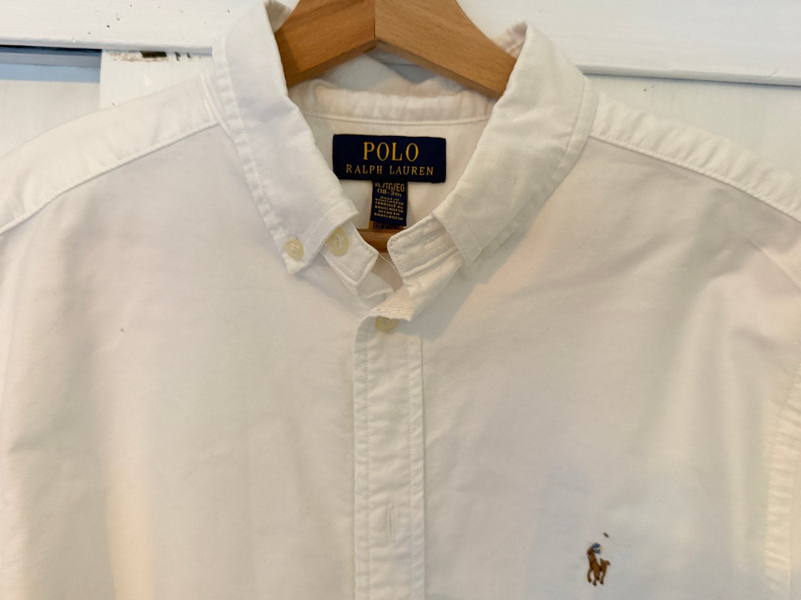 Polo Ralph Lauren wit overhemd - Zo goed als nieuw, Kinderen en Baby's, Kinderkleding | Maat 176, Ophalen of Verzenden, Zo goed als nieuw